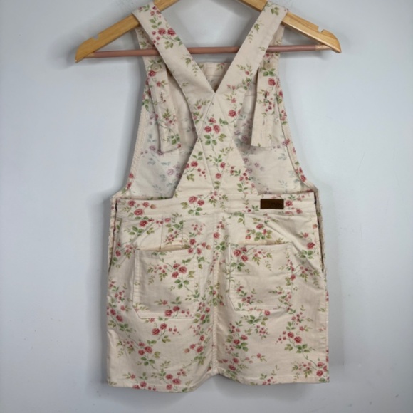 Polo Ralph Lauren Floral Corduroy Overall Dress 12 Cottage Preppy School READ - Picture 4 of 11
